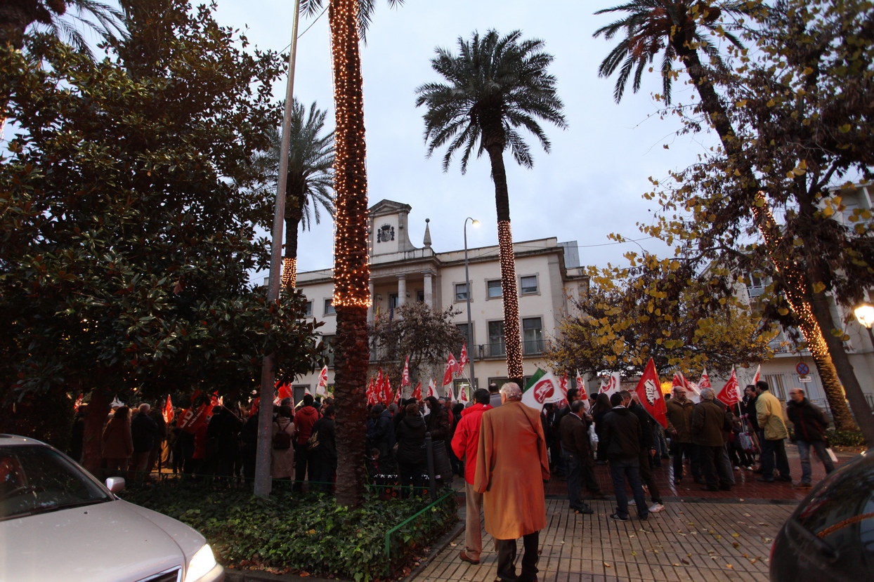 Manifestación en Badajoz en contra de los recortes de Rajoy