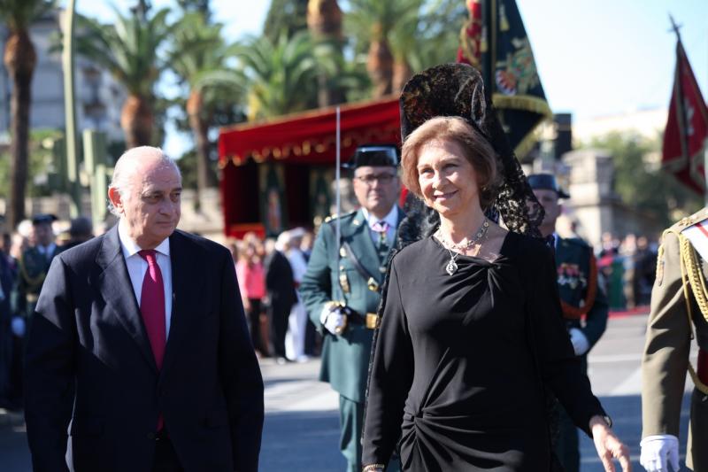 Imágenes de la Reina en el Día Nacional de la Guardia Civil celebrado en Badajoz