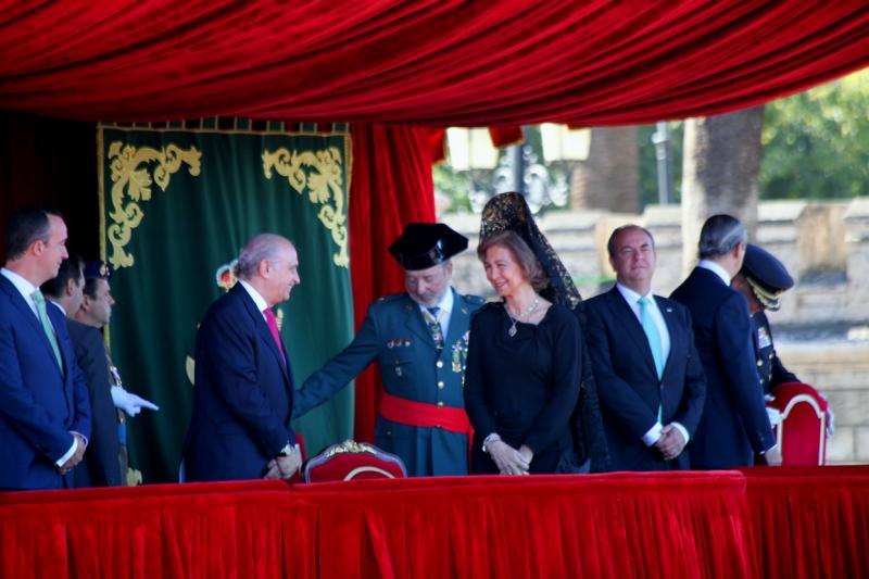 Imágenes de la Reina en el Día Nacional de la Guardia Civil celebrado en Badajoz