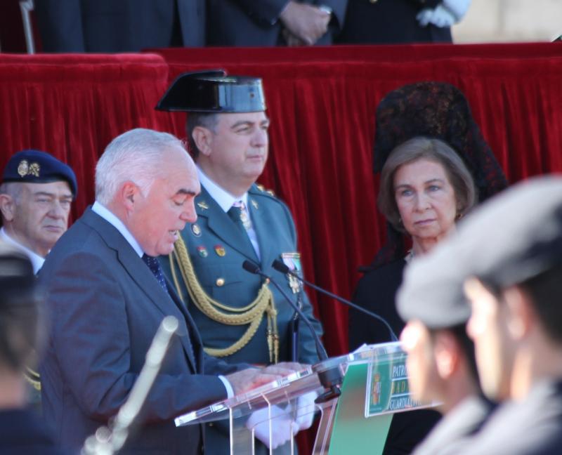 Imágenes de la Reina en el Día Nacional de la Guardia Civil celebrado en Badajoz