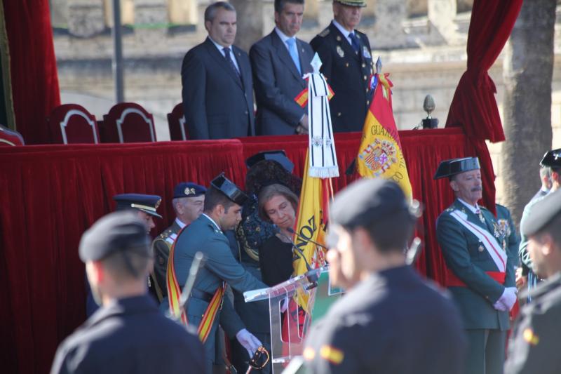 Imágenes de la Reina en el Día Nacional de la Guardia Civil celebrado en Badajoz