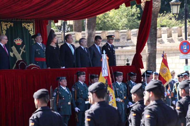 Imágenes de la Reina en el Día Nacional de la Guardia Civil celebrado en Badajoz