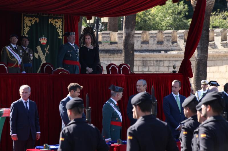 Imágenes de la Reina en el Día Nacional de la Guardia Civil celebrado en Badajoz