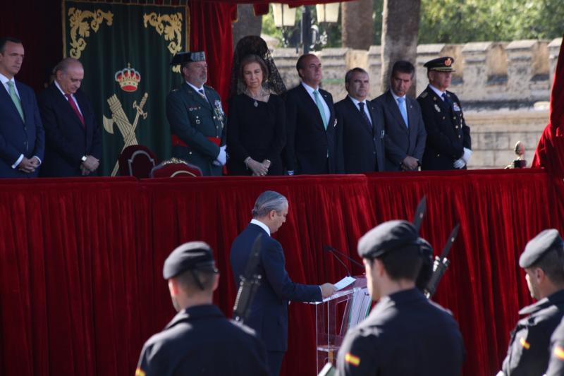 Imágenes de la Reina en el Día Nacional de la Guardia Civil celebrado en Badajoz