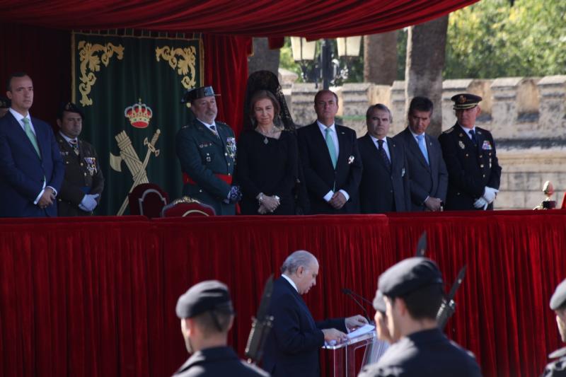 Imágenes de la Reina en el Día Nacional de la Guardia Civil celebrado en Badajoz