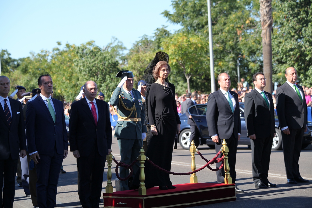 Imágenes de la Reina en el Día Nacional de la Guardia Civil celebrado en Badajoz