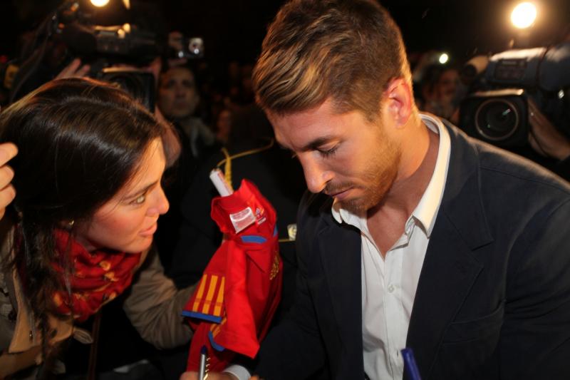 El madridista Sergio Ramos inaugura un restaurante en Badajoz 