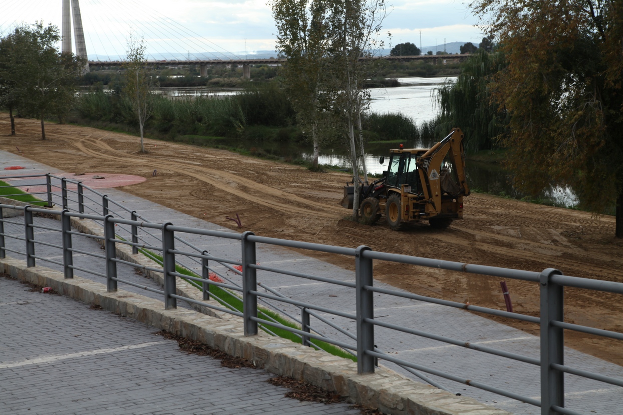 Estado de las obras en las Márgenes del Río Guadiana en Badajoz