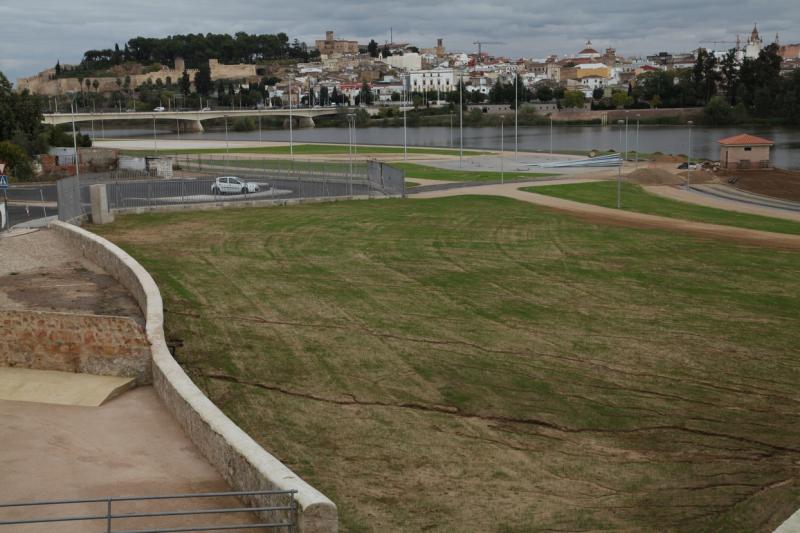 Estado de las obras en las Márgenes del Río Guadiana en Badajoz