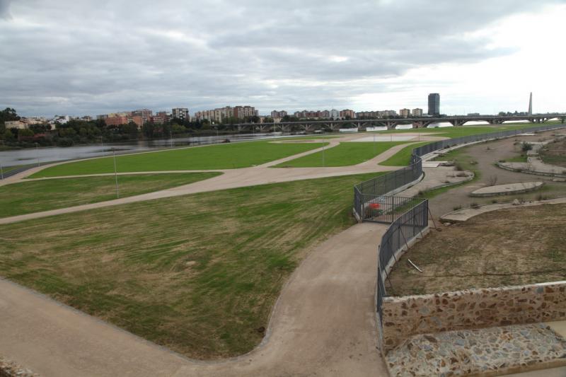 Estado de las obras en las Márgenes del Río Guadiana en Badajoz