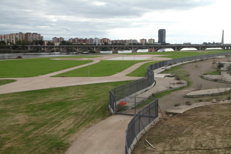 Estado de las obras en las Márgenes del Río Guadiana en Badajoz