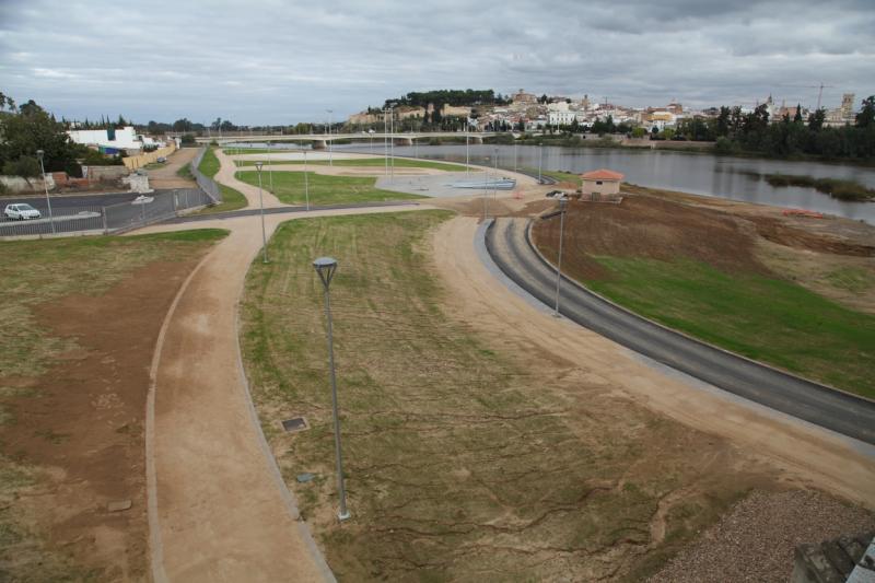 Estado de las obras en las Márgenes del Río Guadiana en Badajoz