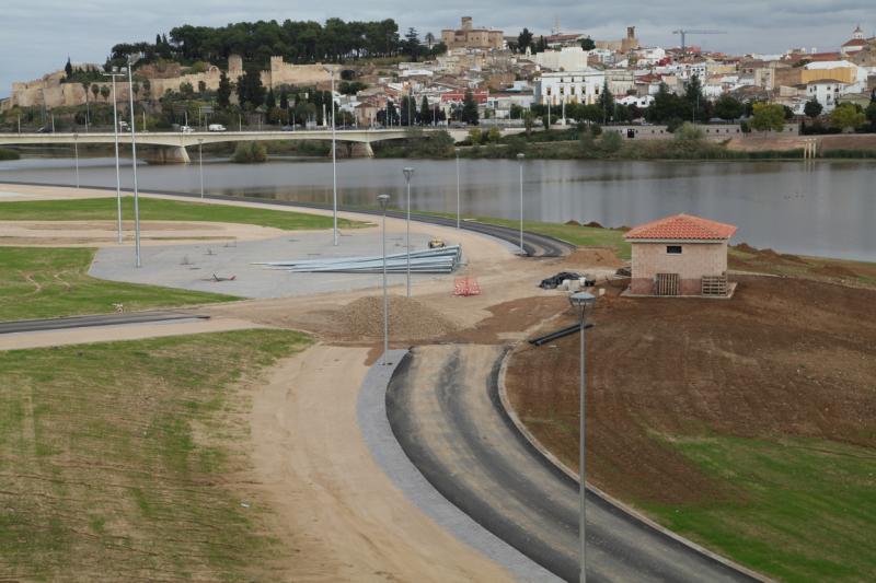 Estado de las obras en las Márgenes del Río Guadiana en Badajoz