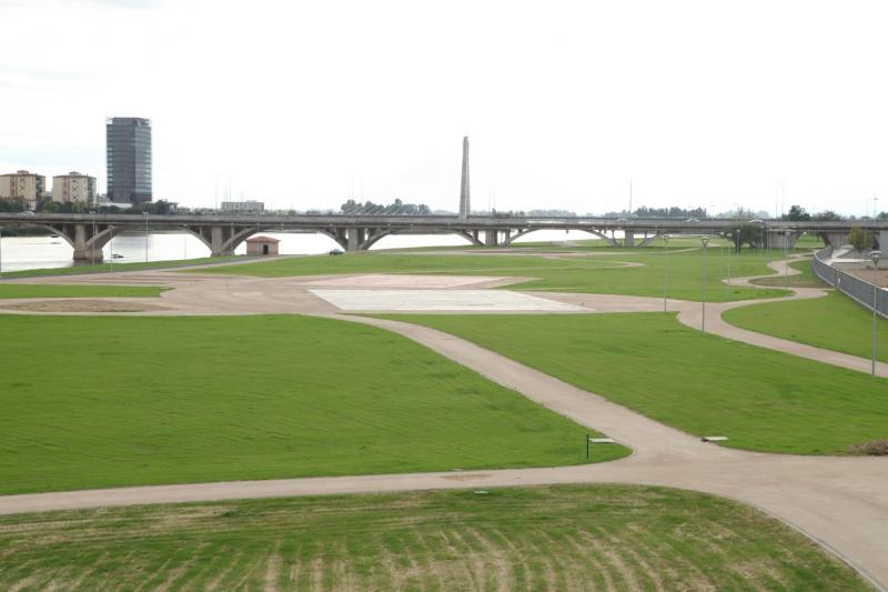 Estado de las obras en las Márgenes del Río Guadiana en Badajoz