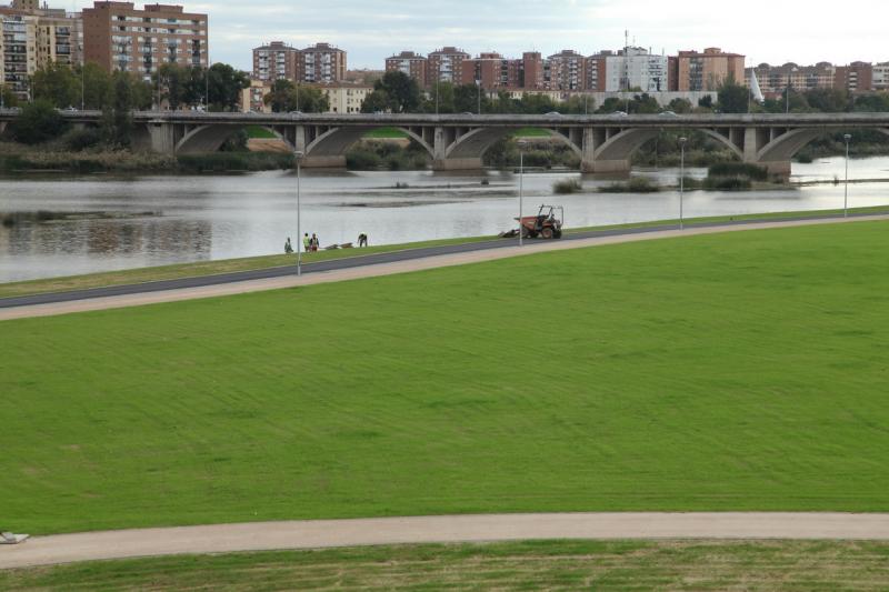 Estado de las obras en las Márgenes del Río Guadiana en Badajoz