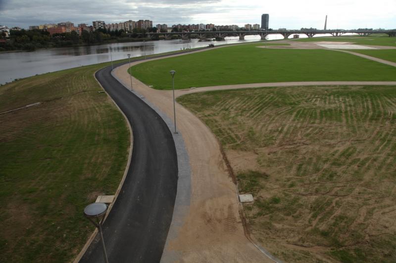 Estado de las obras en las Márgenes del Río Guadiana en Badajoz