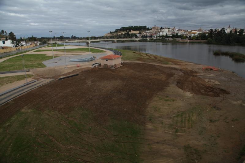 Estado de las obras en las Márgenes del Río Guadiana en Badajoz