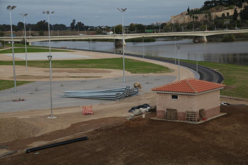 Estado de las obras en las Márgenes del Río Guadiana en Badajoz