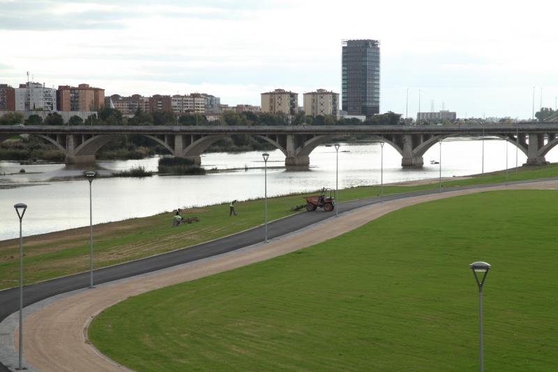 Estado de las obras en las Márgenes del Río Guadiana en Badajoz