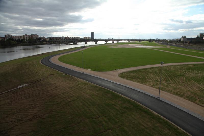 Estado de las obras en las Márgenes del Río Guadiana en Badajoz