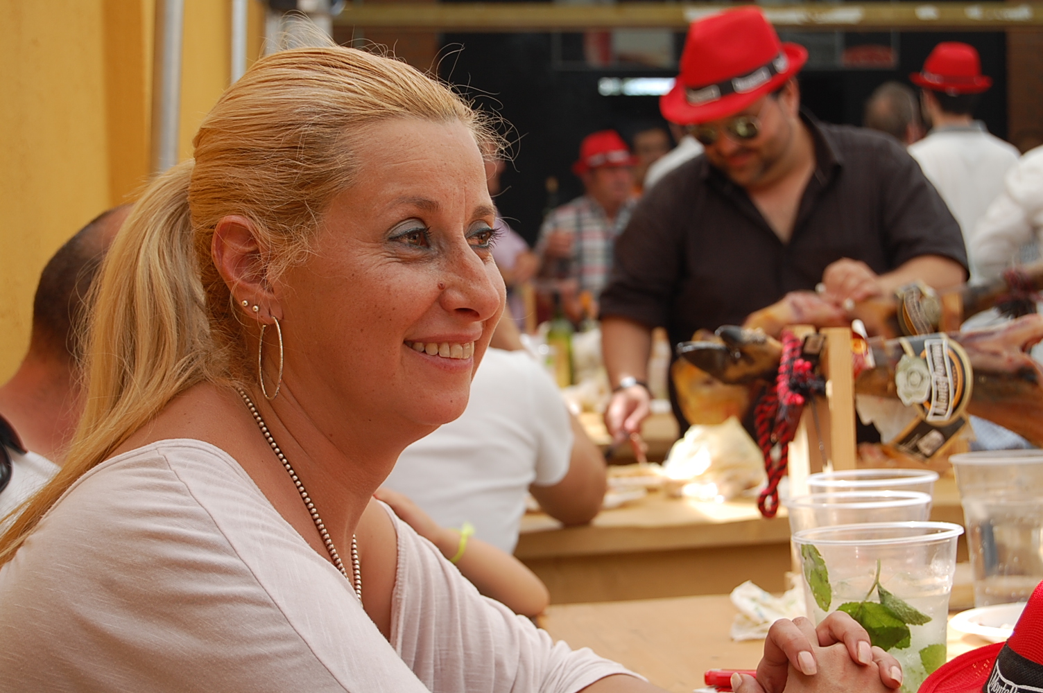 Ambiente en el Salón del Jamón de Jerez de los Caballeros