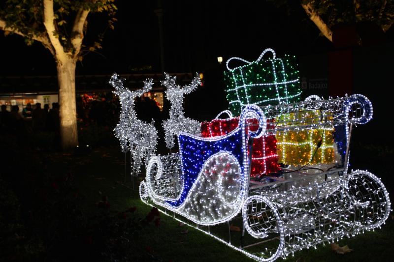 Encendido del alumbrado navideño en Badajoz