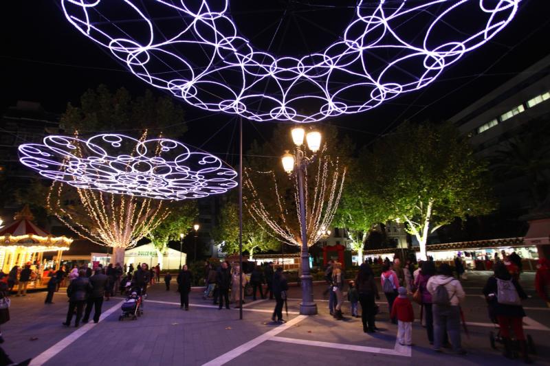 Encendido del alumbrado navideño en Badajoz