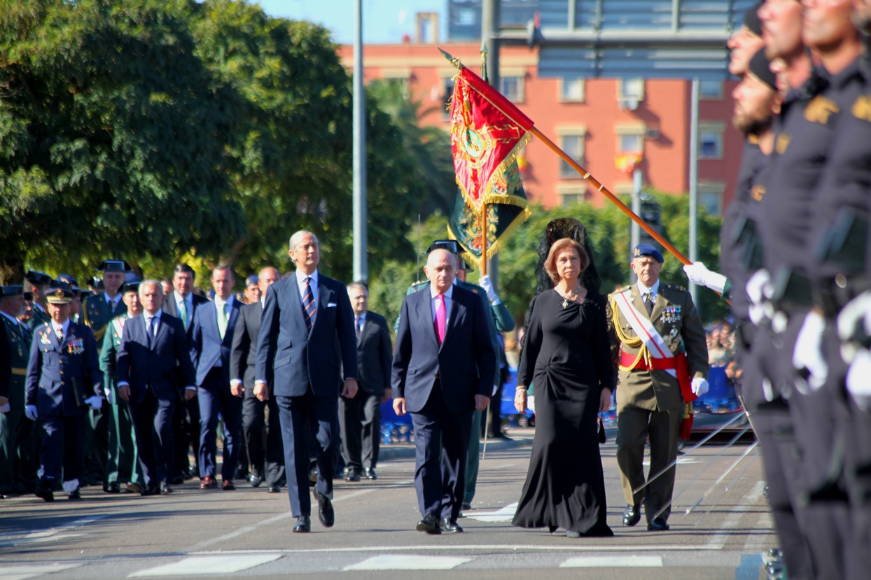 Imágenes de la Reina en el Día Nacional de la Guardia Civil celebrado en Badajoz