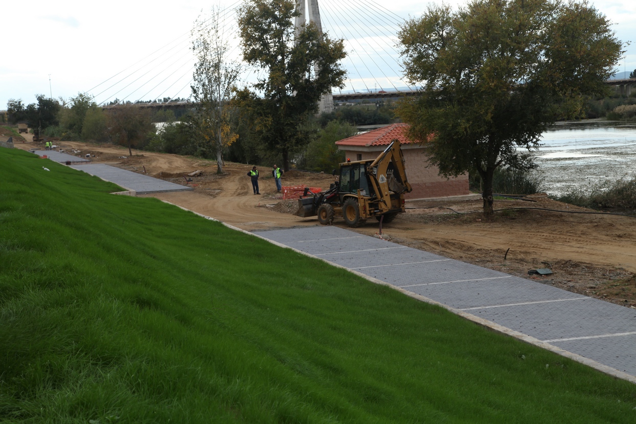 Estado de las obras en las Márgenes del Río Guadiana en Badajoz