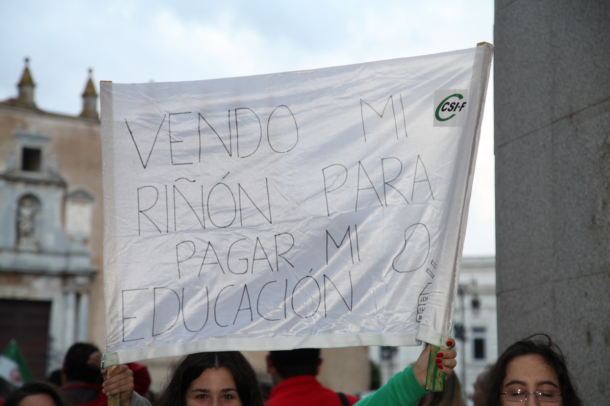 Imágenes de la manifestación de Badajoz contra la Ley Wert