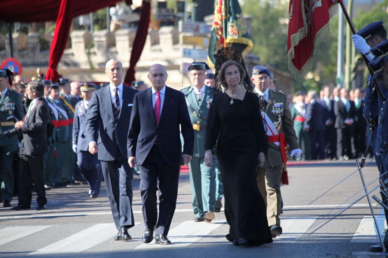 Imágenes de la Reina en el Día Nacional de la Guardia Civil celebrado en Badajoz