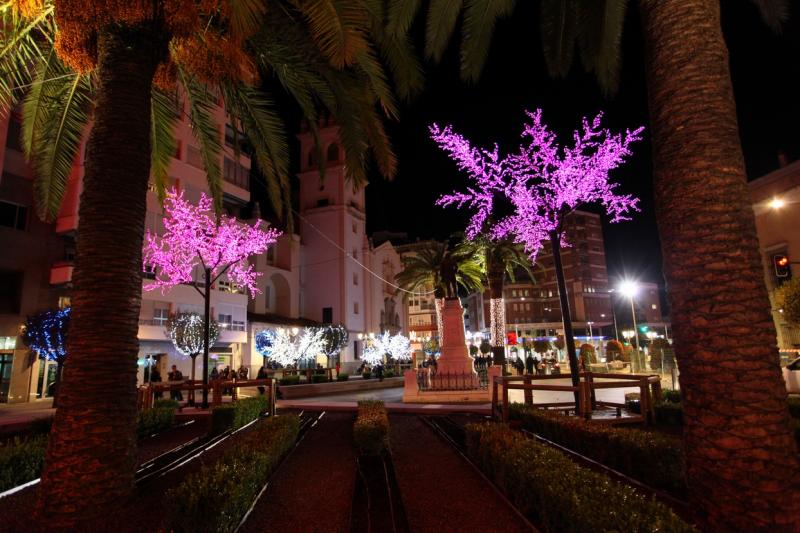 Encendido del alumbrado navideño en Badajoz