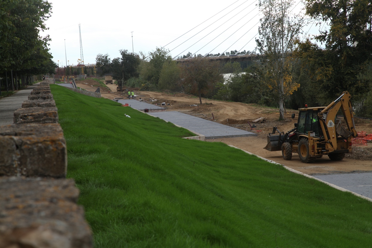 Estado de las obras en las Márgenes del Río Guadiana en Badajoz