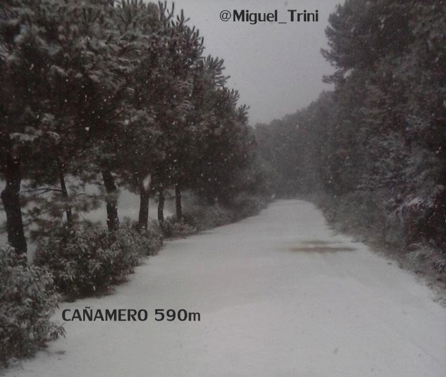 Imágenes de la nieve en Extremadura 