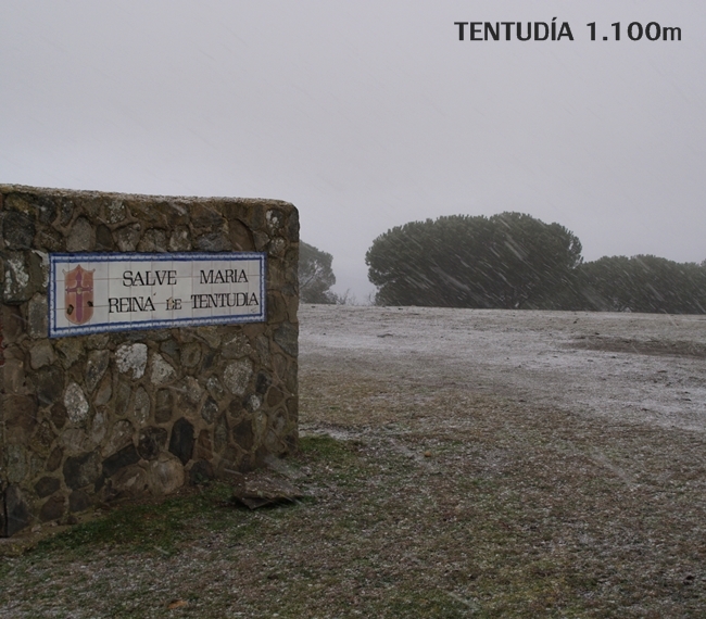 Imágenes de la nieve en Extremadura 