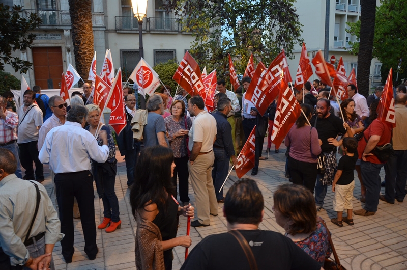 Imágenes de la manifestación contra el trabajo precario en Badajoz