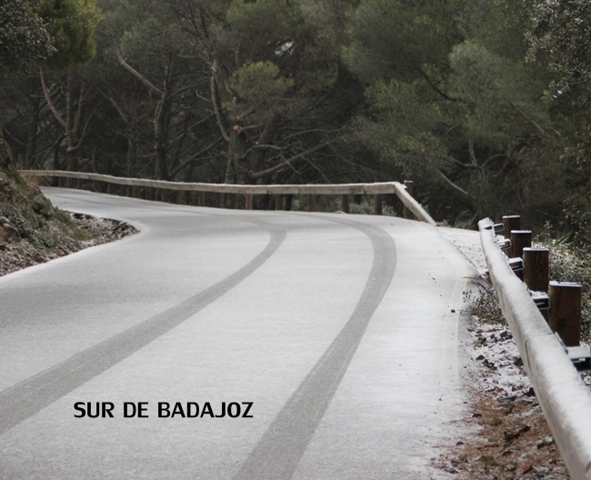 Imágenes de la nieve en Extremadura 