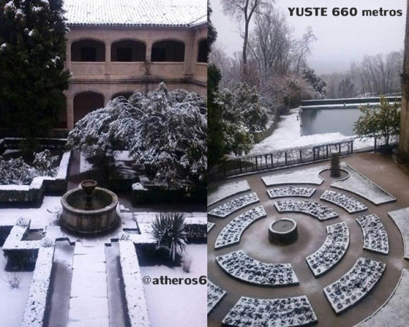 La nieve visita Extremadura por encima de los 500 metros de altitud