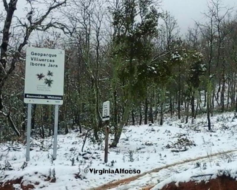 La nieve visita Extremadura por encima de los 500 metros de altitud