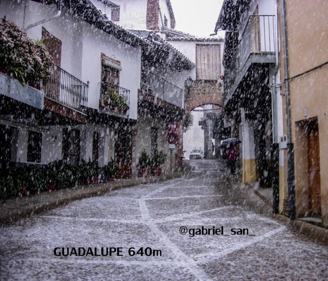 Imágenes de la nieve en Extremadura 