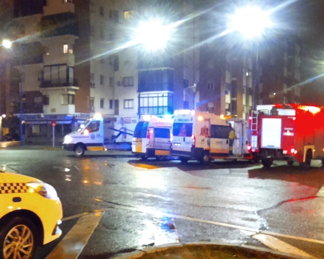 Imágenes del accidente en el Paseo Fluvial de Badajoz