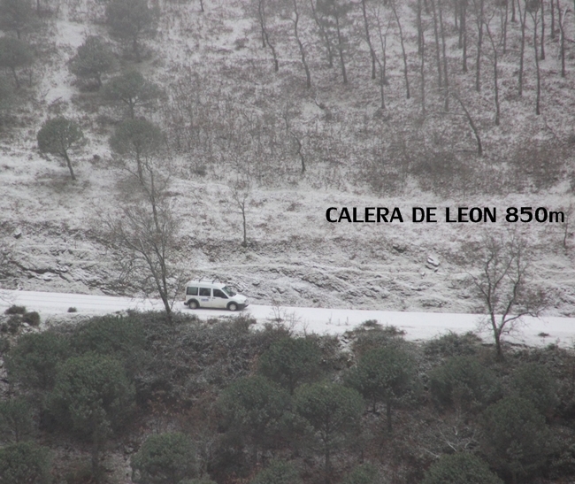 Imágenes de la nieve en Extremadura 