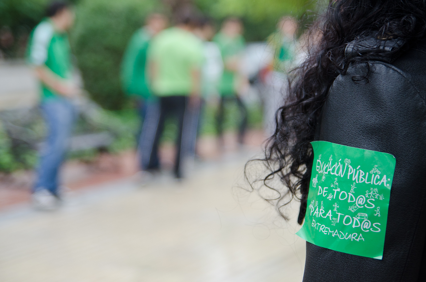 Cadena humana en Badajoz contra la Ley Wert