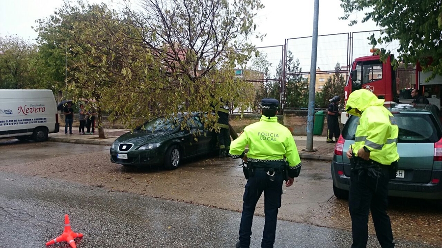 Imágenes de las intensas lluvias en Badajoz