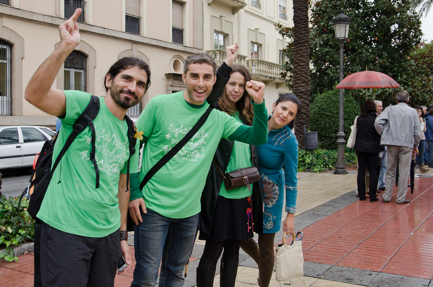 Cadena humana en Badajoz contra la Ley Wert