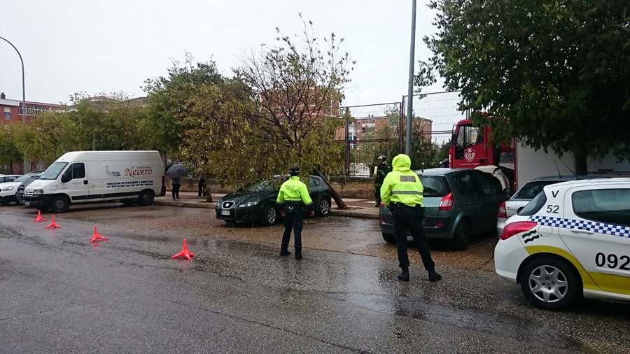 Imágenes de las intensas lluvias en Badajoz