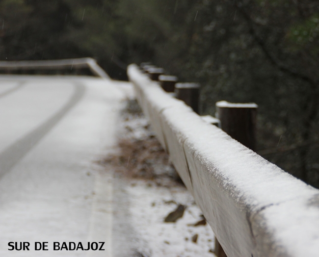 Imágenes de la nieve en Extremadura 