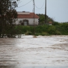 Punta de la crecida del río Guadiana a su paso por Badajoz y Caya