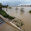 Punta de la crecida del río Guadiana a su paso por Badajoz y Caya