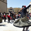 Imágenes del Festival Folklórico de Extremadura en la Plaza de España de Badajoz